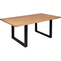 Krok Wood Esstisch Dublin aus Massivholz mit Metallbeine Eiche
