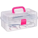Relaxdays Aufbewahrungsbox 33 x 39 x 17 cm 9-tlg. pink