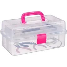 Relaxdays Aufbewahrungsbox 33 x 39 x 17 cm 9-tlg. pink