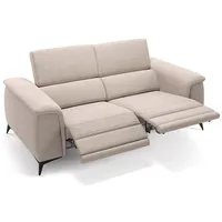 Sofanella 2-Sitzer Stoff LIVORNO, Relaxsofa, Designsofa, Designer Couch, Italienisches Sofa, 2er Sofa beige