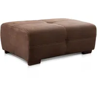 Cavadore Hocker Mavericco / XXL Sitzhocker im modernen Design / Mikrofaser / Passend zu Big Sofa und Ecksofa Mavericco / 108 x 71 x 41 cm (BxHXT) / Mikrofaser Braun
