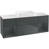 Villeroy & Boch Finion Waschtischunterschrank G741HGHG 160x60,3x50,1cm, Regale Midnight matt lacquer, Midnight Blue Matt