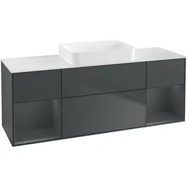 Villeroy & Boch Finion Waschtischunterschrank G741HGHG 160x60,3x50,1cm, Regale Midnight matt lacquer, Midnight Blue Matt
