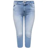ONLY CARMAKOMA Damen Carwilly Reg Waist DNM Capri Noos Jeans, Light Medium Blue Denim, 44 EU - 44