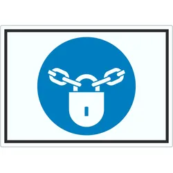 HB-Druck Verschlossen halten Symbol Aufkleber A6 (105x148mm)