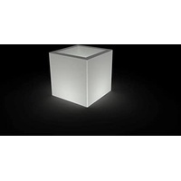 Kloris Moderner Eiswürfelbehälter Eisbecher Modell ELLENICO 45 NEUTRO beleuchtet mit elektrischem Kabel und Lampenfassung E27 Polyethylen cm 45 x 45 cm Höhe 45 cm Tiefe Fach 15 cm