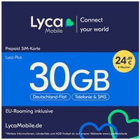 Lyca Mobile Plus Prepaid Smartphone Sim Karte ohne Vertrag