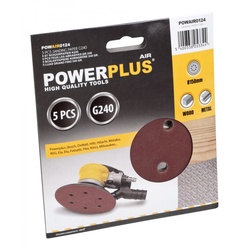 POWAIR0124 Schleifpapier Korn 240 Ø150mm Klett für Klettteller