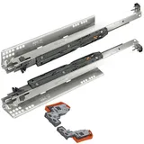 BLUM MOVENTO BLUMOTION S 766H Schubladenschienen 1 Paar inkl. Kupplung und Montagezubehör-Set - 600 mm Auszug 70kg