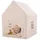 Costway Kinderspielhaus Kinderzelt, Kinderspielzelt für 3-4 Kinder mit Massivholzrahmen & Baumwolldecke 120x105x140cm Beige, Braun - Beige