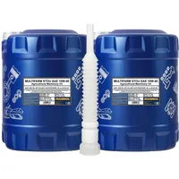 2 x10 Liter, MANNOL 2502 Multifarm STOU 10W-40 Traktor Mehrzwecköl (3,80€/Liter)