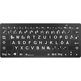 LogicKeyboard XL-Print White on Black Mini PC, Bluetooth, DE (LKB-LPWB-BTPC-DE)