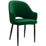Mirjan24 Polsterstuhl, Grün, 1-Sitzer, 56x87x60 cm, Esszimmer, Stühle, Esszimmerstühle, Vierfußstühle