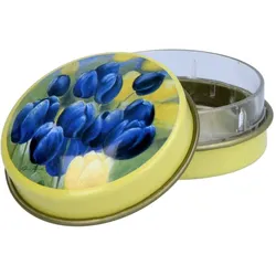 Pillendose Rund Blumen Mot
