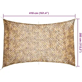 vidaXL Tarnnetz mit Aufbewahrungstasche 410x285 cm Sandfarbe