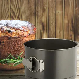 Relaxdays Springform hoch, 3er Set, Ø 14/16/18 cm, rund, antihaftbeschichtet, Backform Schichttorten, Stahl, anthrazit