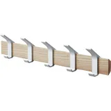 Yamazaki 4116 RIN Wandgarderobe beige, Holz/Aluminium, minimalistisch, 50 x 6.5 x 10 cm