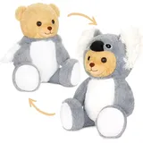 brubies Teddy Koala - 25 cm Teddybär im Koalakostüm mit Kapuze - Plüschtier für kuschelige Abenteuer - Kuscheltier Geschenk für Kinder
