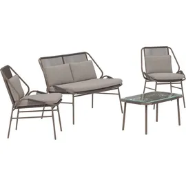 venture home Zakynthos Sofa-Set Gartenlounge braun