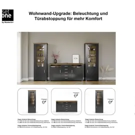 Set One by Musterring Wohnwand "York", (Set 3-St) Kombination 05, in 3 Farbvarianten, Gesamtbreite 354 cm