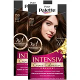 POLY PALETTE Intensiv Creme Coloration 3-65/750 Schokobraun Stufe 3 (2 x 115 ml), permanente Coloration für bis zu 8 Wochen intensiven Farbglanz & 100% Grauabdeckung