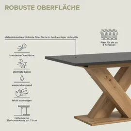 xonox.home Motion 150-190 x 76 x 90 cm grau
