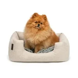 Lionto Hundebett mit Wendekissen meliert S