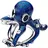Pandora Blauer Oktopus Silber 794706C01