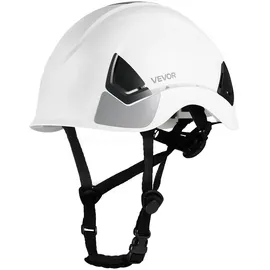 Vevor Schutzhelm ANSI/ISEA Z89.1-zugelassener ABS-Sicherheitshelm mit 6-Punkt-Ratschenaufhängung, verstellbarer Industriehelm belüfteter Bauhelm Arbeitshelm für Industriebau Arbeitskleidung Weiß