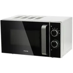 H.Koenig VIO4 Mikrowelle / 20 L / Drehteller 24,5 cm / 6 Garstufen / 700 W / Timer / Edelstahl /  Silber