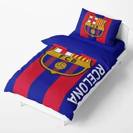 FC Barcelona Bettwäsche-set + 50x75 cm Mikrofaser 119122 mehrfarbig