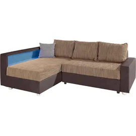 Collection AB "Relax L-Form, B: 223 cm", braun (dunkelbraun, cappucino), B:223cm H:84cm T:91cm, Zierkissen: 100%Polyester;Struktur (100% Polyester);Microfaser PRIMABELLE (100% Polyester);Kunstleder SOFTLUX / Struktur (80% Polyester, 20% Acryl);Microfaser