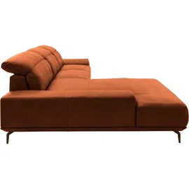 Musterring Wohnlandschaft MUSTERRING "MR 2490 Ecksofa mit erstklassigem Sitzkomfort, Long-Life-Leder", braun (cognac, b), B:342cm T:207cm, Sofas, Wohnlandschaft, Bronze-Fuß Sitzhöhe 46cm, wahlweise mit Funktionen, Maße 342 x 207 cm