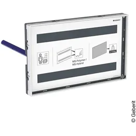 Geberit Omega Abdeckplatte flächenbündig, mit Sichtrahmen, 115088001