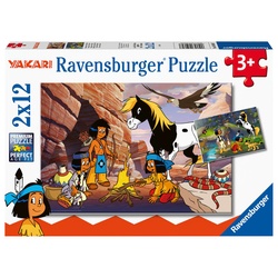 Ravensburger Kinderpuzzle - 05069 Unterwegs mit Yakari - Puzzle für Kinder ab 3 Jahren mit 2x12 Teilen