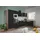 Respekta Winkelküche Oliver L-Form 340 x 172 cm E-Geräte schwarz seidenglanz/eiche york nachbildung