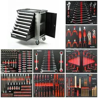 Mephisto Werkzeugwagen Werkstattwagen mit 8 Schubladen mit Werkzeug befüllt