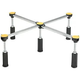 Ottofond weiß, B:90cm T:90cm, Duschwannen, 90x90x6 cm, mit Fußgestell, Ablaufgarnitur und Fugendichtband