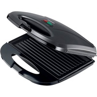 MELISSA 16240109 Sandwichmaker - Grilltoaster - Sandwichtoaster - Paninitoaster - 750 Watt - Antihaftbeschichtet - schwarz