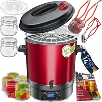 KESSER Einkochautomat 27L Edelstahl Glühweinkocher Heißgetränkeautomat 30-100°C - bordeaux