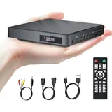 Desobry DVD Player für Fernseher, DVD-Player mit USB/TF-Eingängen, DVD Player HDMI Wird mit HDMI/RCA-Kabel geliefert, Region Free DVD Player, Fehlerkorrektur, Rauschunterdrückung