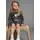 Kidsworld Jerseykleid in anthrazit-gemustert | Gr.: 116/122