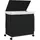vidaXL Wäschekorb mit Rollen Schwarz 60x35x60,5 cm Rattan