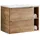 Lomadox Badezimmermöbel Waschtischunterschrank Set, Wotaneiche Hochglanz weiß, 2 Softclose-Auszüge, 1 Regal, B/h/t ca. 81/59,5/46 cm