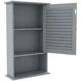 Costway Hängeschrank 70 x 30 x 20 cm Grau MDF
