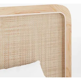 vidaXL Kopfteil mit Kopfteil Natur 100 x 55 x 3 cm Rattan - Braun