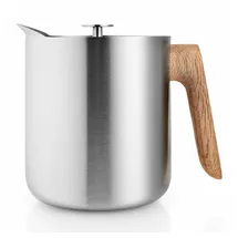 eva solo Teekanne Nordic Kitchen Stempelteekanne 1 l Edelstahl / Eiche