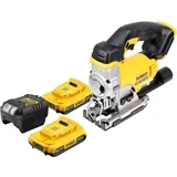 DeWalt DCS 331 D2 Akku Stichsäge 18 V + 2x Akku 2,0 Ah + Ladegerät