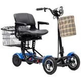 urban hopper Best Ager Fold Elektro Seniorenmobil Faltbar 4-Rad 6 km/h Blau