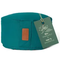 #DoYourYoga rundes Yogabolster - waschbarer Bezug, Bio-Dinkelspelz (KBA) Füllung, 30 x 15 cm, Yoga Kissen für Yin Yoga & Meditation - dunkelgrün